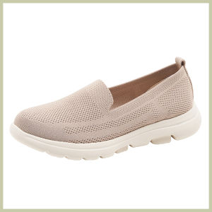 Ultra-Light Breathable Soft-Soled Casual Slip-On Travel Shoes for Women Middle-Aged And Elderly Hollow out Comfortable Flat Bottom