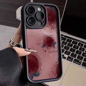 Retro Rose Floral Phone Case for Galaxy S24/S23/S22 Ultra A15 A55 A22 A73 Protective Shell Anti-Fall Fashionable Ins Style