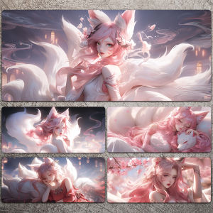 Miếng Lót Chuột Cửu Vĩ Hồ Ly Miếng Lót Bàn Khổ Dục Cho Bàn Phím Máy Tính Truyện Tranh Anime Người Đẹp Game Thể Thao Điện Tử Nam Sinh Số Siêu Lớn