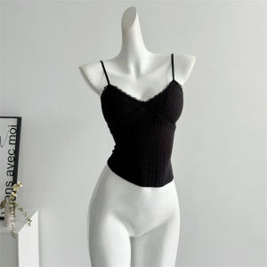 Lace Trim V-Neck Padded Camisole Top