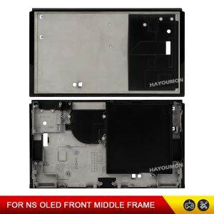 Replacement Game Console Front Frame Middle Metal Cover for Switch OLED Battery Holder Heat Dissipation Shell