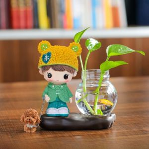 Living Room Decorative Couple Dolls Cartoon Resin Ornaments Moving Gift Soft Cute Nordic Style Home Decoration Bedroom Items