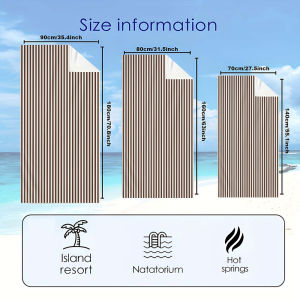Brown Stripe Beach Towels Ultra Lightweight Quick Drying Super Absorbent Summer Essential Fast-Drying Towel for Beach