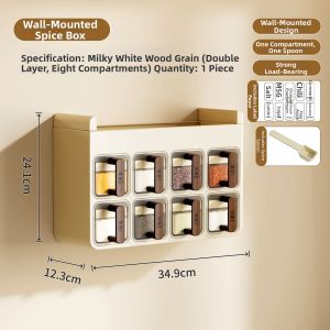 BAOJIAWANG | Wall-mounted Spice Rack Moisture Proof
