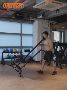 OneTwoFit Multifunctional Foldable Rowing Machine 2 in 1 Pull High and low Fitness Equipment （Without Dumbbells）