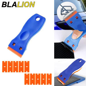BLALION Plastic Razor Blade Scraper Glue Remover with 10Pcs Blades Car Glass Cleaning Razor Scraper for Removing Sticker Labels