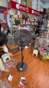 Quạt tuần hoàn không khí 360 độ Kalpen F12 7 cánh kèm điều khiển từ xa bảo hành 24 tháng