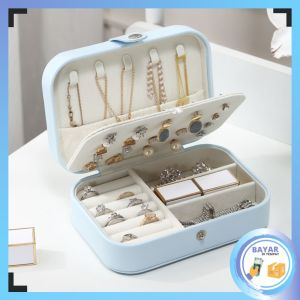 Bayar Di Tempat - Wadah Penyimpanan Anting Kalung Gelang Portabel / Kotak Penyimpanan Perhiasan