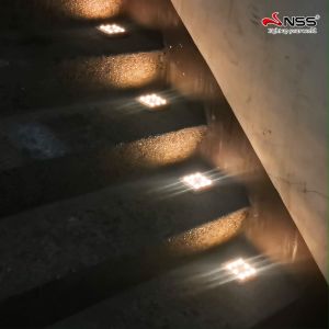 NSS Solar Led Underground Lamp Outdoor Deck Lighting Ip55 Buried Inground for Yard Garden Path Stair Decor