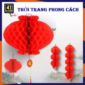 SET 10 Đèn Lồng Đỏ Nilon Chữ Phúc Treo Trang Trí Lễ Tết - Combo 10 Đèn Lồng Tổ Ong Trang Trí Lễ Hội Mang Lại Sự May Mắn / Đèn Treo Trang Trí - Đèn Lồng Giấy Đỏ Treo Tết Trung Thu Khai Trương Đám Cưới