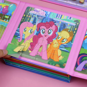 My Little Pony Magnetic Puzzle Early Education Toys for Children Aged 3 to 6 Princess Kindergarten Baby Magnetic Educational Assembly