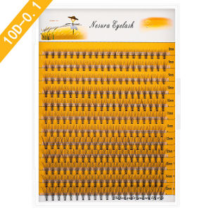 12 แถว 10D / 20D 240 มัด / กล่อง Mink Eyelash String ต่อขนตาธรรมชาติ 3D รัสเซียส่วนบุคคลเครื่องมือแต่งหน้ามาสคาร่า