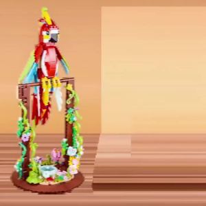 Beast Kingdom | Bộ Đồ Chơi Xếp Hình Động Vật - Vẹt Cá Bơi Ếch Bướm Mèo Đồ Chơi Xếp Chồng Cho Trẻ Em Mô Hình Nhựa Giáo Dục