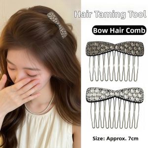 Luxury High-end Bow Rhinestone Back-of-the-head Hair Accessory
