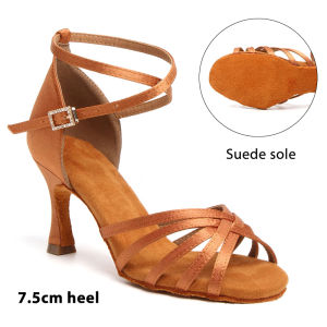 Latin Dance Shoes For Women Dancing Shoes Ladies Girls Ballroom Tango Modern Shoes Standard Salsa Training Shoe 5/7.5/8.5cm Heel