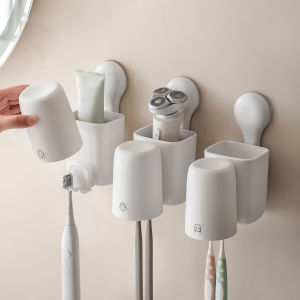 Giá Treo Máy Đánh Răng Gắn Tường Không Cần Đục Lỗ Kệ Đựng Cốc Đựng Nước Súc Miệng Góc Vệ Sinh Cá Nhân Giá Đựng Đồ Dùng Vệ Sinh Răng Miệng