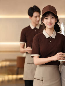 FANWUJINHUANG | Custom Short Sleeve Uniform for Cafes Bakeries and Coffee Shops