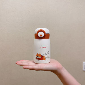 Cốc Nước Cách Nhiệt Di Động Dễ Thương Nhỏ Gọn Cho Nữ Dùng Để Đi Học Cốc Nước Cách Nhiệt Bằng Thép Không Gỉ Dung Tích 270ml