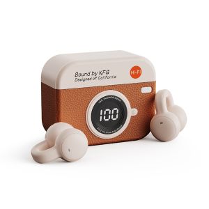 Cartoon Clip-On Bluetooth Wireless Earphones Portable Stereo Ear Headset with Microphone Digital Power Display