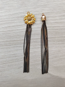 Retro Gold Black Snake Bone Chain Tassel Pendant Jewelry Alloy Hardware Ear Ring Bag Shoe Pillow Decorative Buckle Accessory