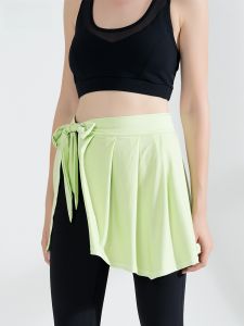 Cozxxi Yoga Fitness Wrap Skirt ชุดกีฬาแบบสวมคลุมสะโพกป้องกันแสงส่องผ่าน ผ้าฝ้ายโพลีเอสเตอร์ ระบายอากาศได้ดี แห้งเร็ว ดูดซับเหงื่อได้ดี สำหรับผู้หญิง