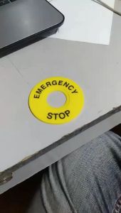 Label Emergency Stop Name Plate Emergency Stop 10pcs 60 mm 22 mm