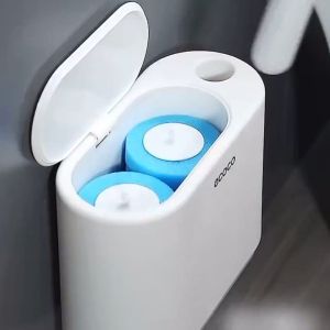 Ecoco ที่ขัดห้องน้ำ พร้อมด้ามแปรงขัดส้วม แปรงขัดพื้น ขัดชักโคร พร้อมแผ่นน้ำยาใช้แล้วทิ้ง16ชิ้น