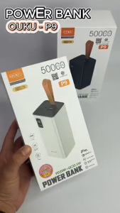 พาวเวอร์แบงค์ชาร์จเร็ว PD20W+QC22.5W OUKU P9 ความจุสูง 50000mAh มีสายคล้อง พกพาสะดวก จอแสดงผล LED