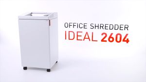 IDEAL 2604 MC 0.8 x 12mm Micro Cut Heavy Duty Non-Stop Paper Shredder - 10 sheets 125 liters (0.8 x 12mm) P-6 ( 2604MC Paper Shredder Shredder Machine Office Shredder Mesin Penghancur Kertas Heavy Duty Shredder Heavy Duty Paper Shredder)