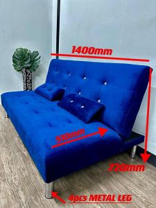 VC METAL LEG+2 PILLOW 168/140CM DURABLE FOLDABLE SOFABED 2 IN 1 DESIGNS LIVING ROOM 3/4SEATER SOFA
