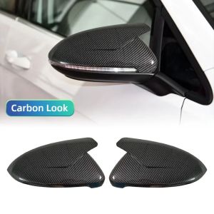 Rearview Mirror Cover Cap Bright Black For VW Golf 7 MK7 GTI 2014-2018 Touran Mirror Cover Replacement