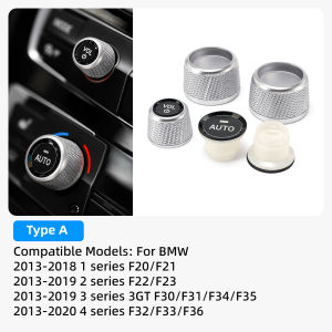 RYSJM | Crystal Car Volume Air Conditioning Control Knob Button Cover for 1-7Serie F20 F21 F22 F23 X3 X4 G01 G08 2013-2021 AUTO Moulding