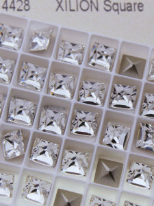 White Square Sharp Bottom Rhinestones for Nail Art Watch Decoration Diamond Stickers Square Zirconia Simulated Cubic Stones