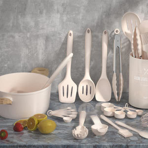 Silicone Cooking Utensils Heat Resistant Kitchen Spatula Spoon Slotted Turner Kitchen Gadgets Tools Nonstick Cookware