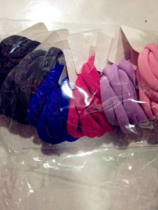 ไม่มีรอยต่อ รุ่นใหม่ ชุดรัดผมยางยืดสีดำแบบผสมผสาน ชุดรัดผมยางยืดหนา ชุดรัดผมยางยืดแบบเต็มกล่อง