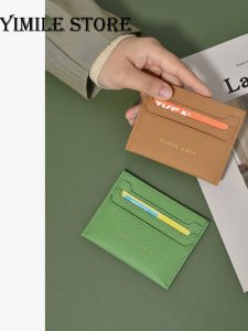 Ultra-Thin Genuine Leather Card Holder Portable Compact Female Driver License Card Clip One-Piece Multi-Card Slot Wallet