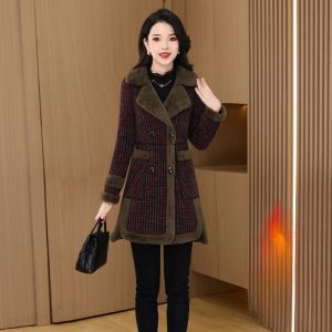 MAIMEI | Faux Fur Lined Wool Coat