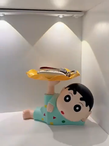 Storage Tray Crayon Shin-chan Cartoon Cute Crayon Shin Chan Display Holder Creative Model Anime Characters Dolls