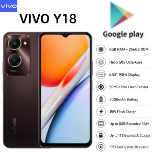 vivo | 2026 new VIVO Y18 4G Smartphone 8GB+256GB Helio G85 6.56 90Hz Display 50MP Camera 5000mAh Battery IP54 Dual SIM Global