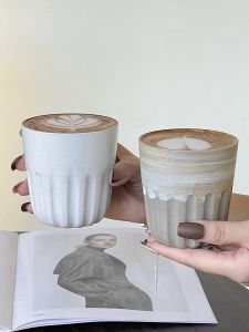 Retro Japanese Handmade Thick Earthenware Mugs Simple Ceramic Coffee Tea Drinking Cups 150ml Pure Color Glazed Crafts