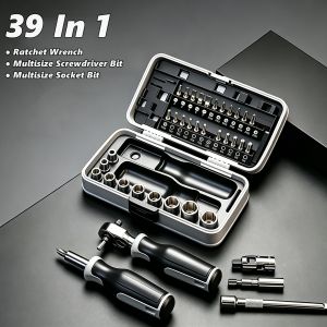 Ratcheting Screwdriver Set Pocket Size Versatile Ratchet Handle for Mechanics DIY Bicycle Car Electronics Maintenance