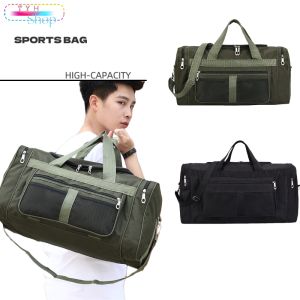 กระเป๋ากีฬากระเป๋าดัฟเฟิลสำหรับผู้ชายกระเป๋ากระเป๋าเดินทางคล้องไหล่กลางแจ้งพกพาได้กระเป๋าถือกระเป๋าเดินทางลำลอง Tas Gym ความจุขนาดใหญ่