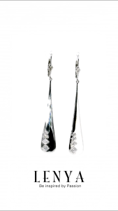 LENYA ต่างหู CZ Diamondlike เพิ่มความโดดเด่น ขนาด 3.50 มิล ตัวเรือนเงินแท้925 ชุบทองคำขาว