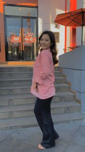 COD Blouse Wanita Terbaru 2023 AUDREY Motif Batik Kombinasi Lengan Panjang Seragam Sekolah Kerja