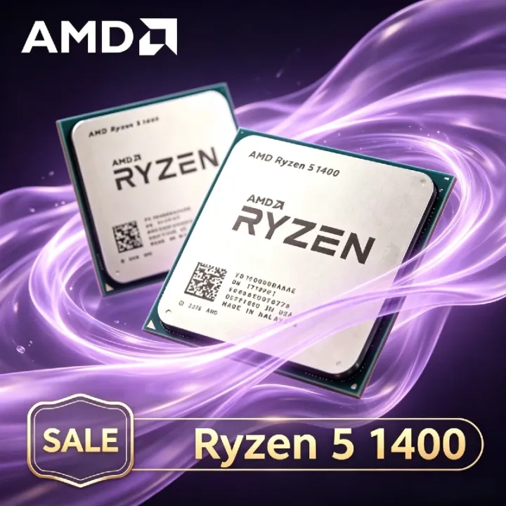AMD | 100% Original New R5 1400 AMD Ryzen 5 1400 Gaming Processor Quad Core 4C8T 3.2GHz Socket AM4 Desktop CPU