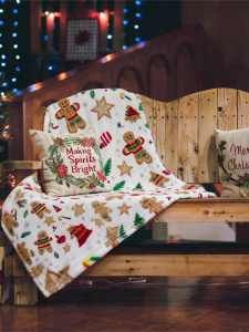 Christmas Style Small Blanket Leg Cover Office Gift Flannel Nap Childrens Blanket Warmth Leisure Polyester Fiber Blanket