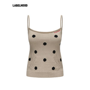 Polka Dot Knit Pouch Vest Spring/Summer 2026 Womens Top