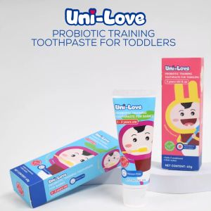 UniLove Probiotic Training Toothpaste - Flavour-Free (0-2 Years Old) 60g Pack of 1