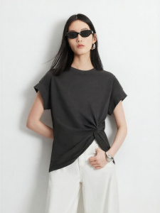 Vero Moda | Cotton Pinch Pleat Drop Shoulder Versatile Tee