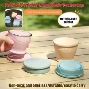 【Food Grade】Foldable Portable Telescopic Pocket Cup Travel Collapsible Cup Business Trip Portable Drinkware 出差随手杯